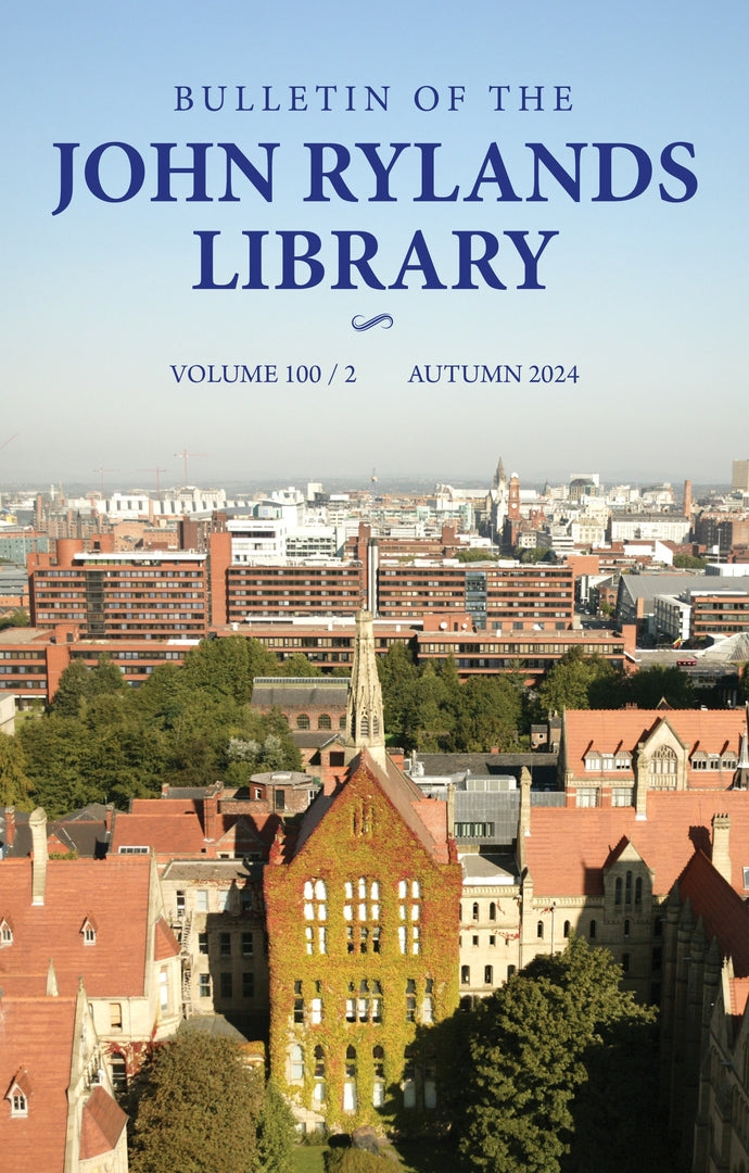 Cover image for Bulletin of the John Rylands Library 100/2 ISBN 9781526190338